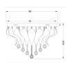 Telbix Odessa 600mm CTC Crystal ceiling light - size