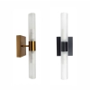 Ailia Imports Odette 2 Light Wall Light - Brushed Brass and Matt Black