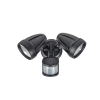 PHL4202 Twin 15watt LED Floodlights with Sensor - Black