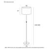 Telbix Lighting Placin Adjustable Floor Lamp Dimensions