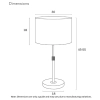 Telbix Lighting Placin Table Lamp Dimensions