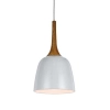 Telbix Polk 20 White / Timber Pendant Lights