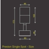 AE-4101 Preston Single Spot Light size