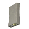 Radius 2x6watt LED Wall Light - Brushed Aluminium