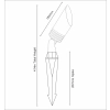 Lumenesk Razer Black Garden Spike light - Dimensions