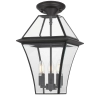 Telbix Rye Black Coach Pendant - Rye PE27 BLK as Close to ceiling