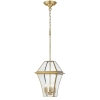 Telbix Rye Brass Pendant light - PE27 Brass Rod and Chain
