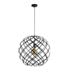 Sansiro matte black round pendant lights - 5 sizes available