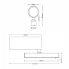 Magnetic Track Spot 50 Single adjustable spotlight head - Dimensions