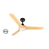 Spyda Timber ceiling fan with Light - Black - Bamboo