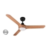Spyda Timber ceiling fan with Light - Black - Teak