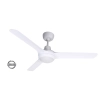 Ventair Spyda Ceiling Fan with LED Light - White