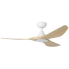 Eglo Lighting Surf DC Ceiling Fan with LED Light Kit - White with Oak Blades