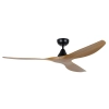 Eglo Surf DC Ceiling Fan - Black with Burmese teak Blades (No Light)