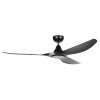 Eglo Lighting Surf DC Ceiling Fan with LED Light Kit - 60inch Black with Light