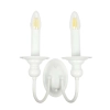 Ailia Imports Sussex White 2 Light Wall light