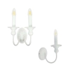 Ailia Imports Sussex White Wall Lights - 2 sizes