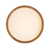 Telbix Thalia Teak Timber Round Oyster light - Front