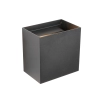 Toca Square LED Wall Light Black
