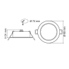 SAL S9041 Tradegem 8watt LED Downlight - Dimensions