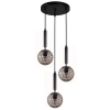 CLA Trattino2 3 Light Cord Drop Pendant Light - Smoke Glass