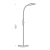 Telbix Tyler LED Floor Lamp - Size