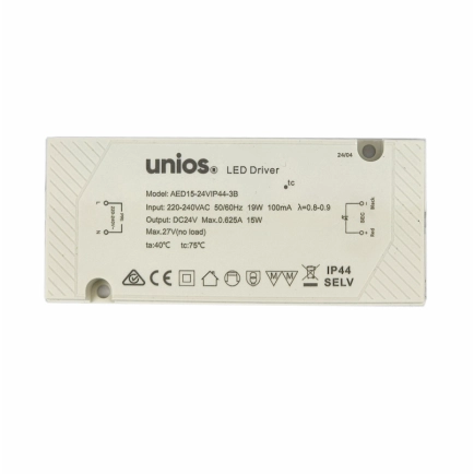 Unios 24VDC 15watt Constant Voltage IP44 Driver
