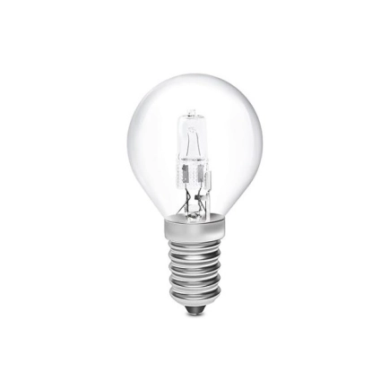 Lusion Lighting 28W Fancy Round E14 3000K Clear Halogen Globe