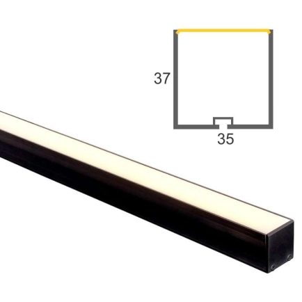 35mm x 37mm Black Aluminium Extrusion - Havit
