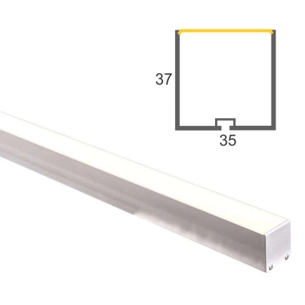 35mm x 37mm Silver Aluminium Extrusion - Havit 