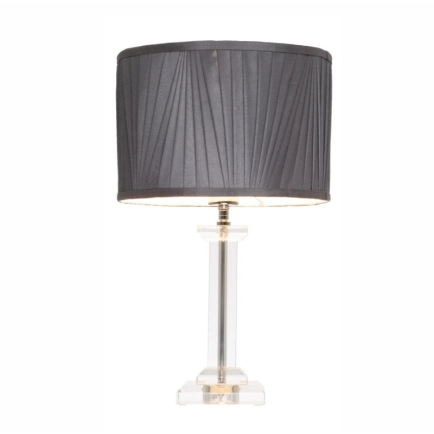 Mercator Lighting Albion Crystal Table Lamp with Pleated Shade 