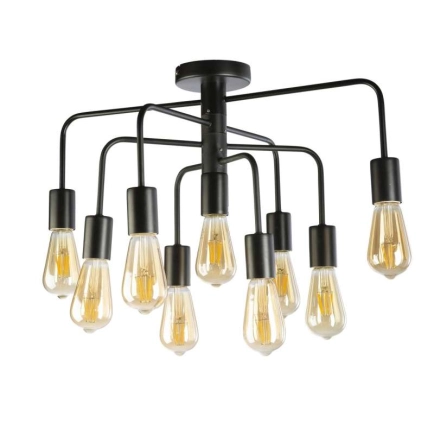 Alexy 9 Light Close To Ceiling - Matt Black