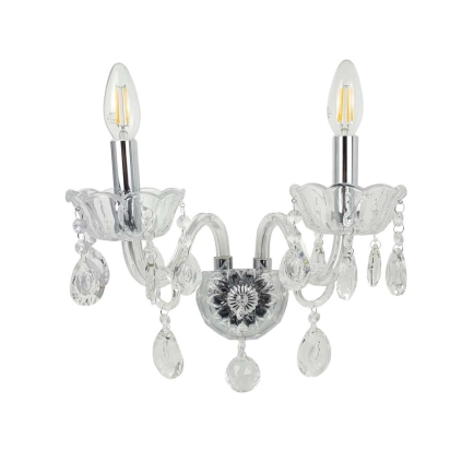 Allegra 2 Light Clear Wall Light