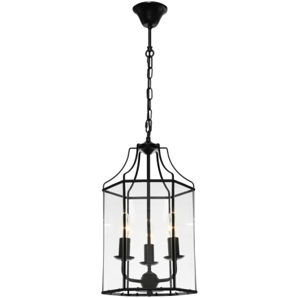 Cougar Lighting Arcadia 3 Light pendant - Matt black
