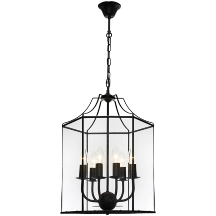 Couger Lighting Arcadia 6lt Black pendant