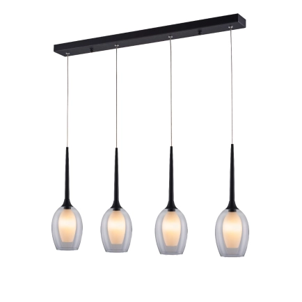 Ailia Imports Attica 4 Light Clear Bar Pendant