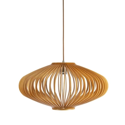 Bayron Natural Timber Pendant - 580mm Diameter