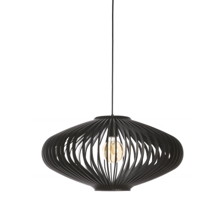 Fiorentino Lighting Bayron 580mm Black Timber Pendant