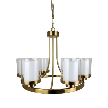 Ailia Imports Bedford 6 Light Brushed Brass Pendant Light