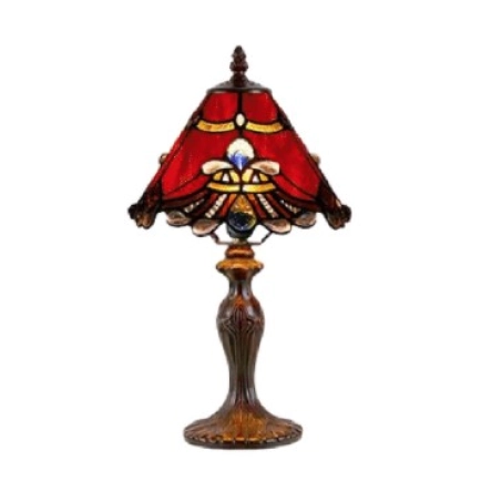 G&G Brothers TL-081072R/311S/2 Benita Red Cone Table Lamp