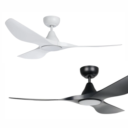 Eglo Lighting Surf DC Ceiling Fan with LED Light Kit - Black & White options