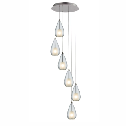 Ailia Imports Briana 6LT Clear Cord Drop