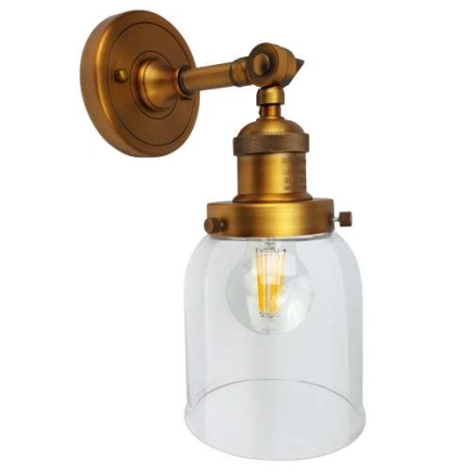 Ailia Imports Brooklyn 1 Light Wall Light - Antique Brass