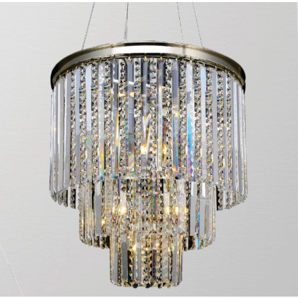 Ailia Imports Caden 500mm Chrome Crystal Pendant light
