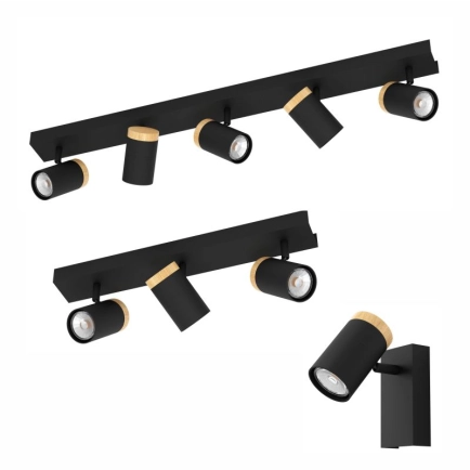 Eglo Lighting Cartagena Black / Oak Spotlight Bars