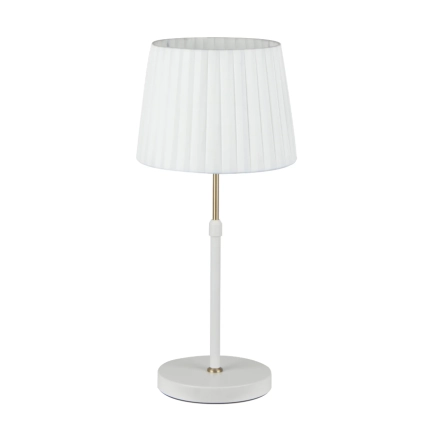 CLA Lighting Crecer Table Lamp - White and Brass highlights - Pleated white shade
