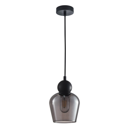 CLA Lighting Champan 1lt Pendant Smoke Glass 