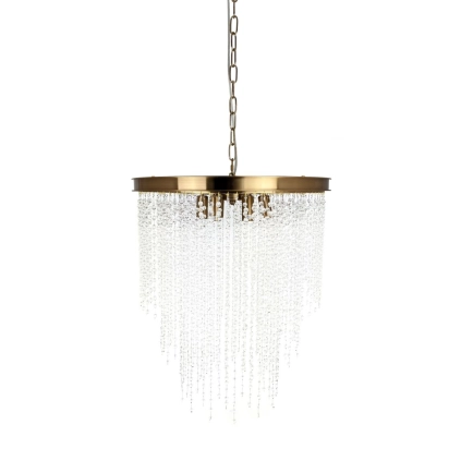 Ailia imports Coretta Aged Brass - glass pendant light