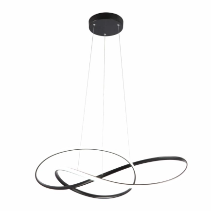 Ailia Imports - Darter Matt Black LED Pendant Light - 3000K Warm White