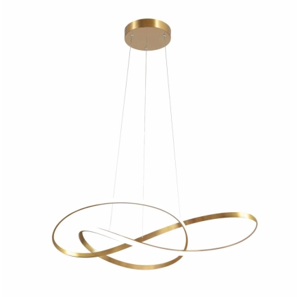 Ailia Imports - Darter Brushed Gold LED Pendant Light - 3000K Warm White